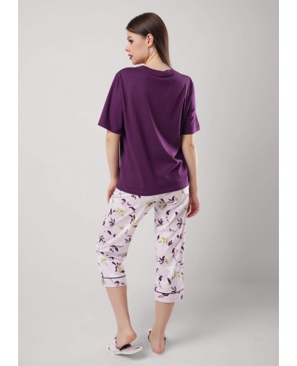 CLE LP15-1183 Набор одежды жен., т.фиолетовый/св.розовый