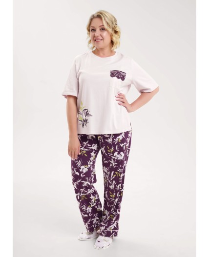 CLE LP15-1183/1 Набор одежды жен., св.розовый/т.фиолетовый