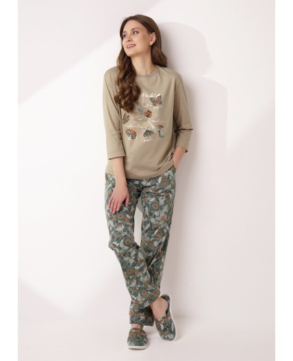 CLE LP15-1184/2 Набор одежды жен., т.бежевый/зелёный