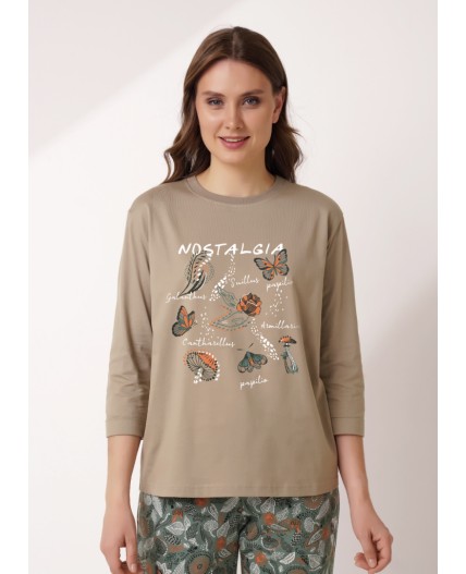 CLE LP15-1184/2 Набор одежды жен., т.бежевый/зелёный