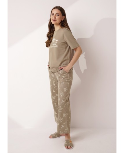 CLE LP15-1184/3 Пижама жен., т.бежевый/св.бежевый