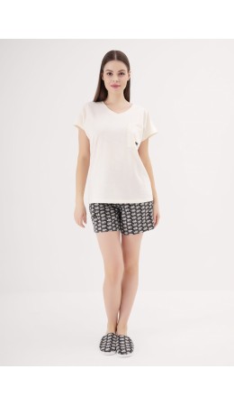 CLE LP25-1170 Набор одежды жен. Сандал, молочный/т.коричневый