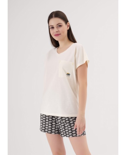 CLE LP25-1170 Набор одежды жен. Сандал, молочный/т.коричневый