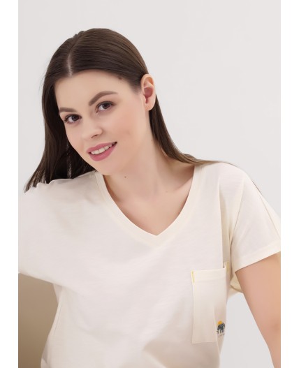 CLE LP25-1170 Набор одежды жен. Сандал, молочный/т.коричневый