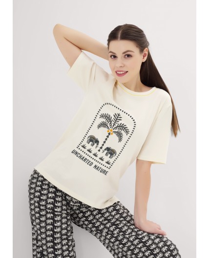 CLE LP25-1170/2 Набор одежды жен. Сандал, молочный/т.коричневый