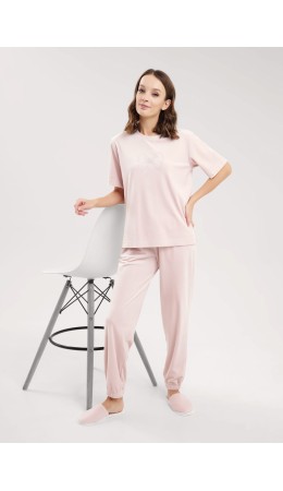 CLE LTR15-1173 Брюки жен., пудровый