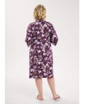 CLE LX15-1183 Халат жен., т.фиолетовый/св.розовый