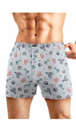 CLE MBX551621 Трусы муж., меланж св.серый/т.синий