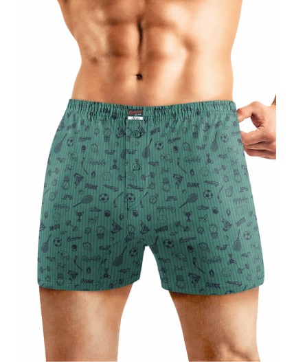 CLE MBX551641 Трусы муж., зелёный/т.синий