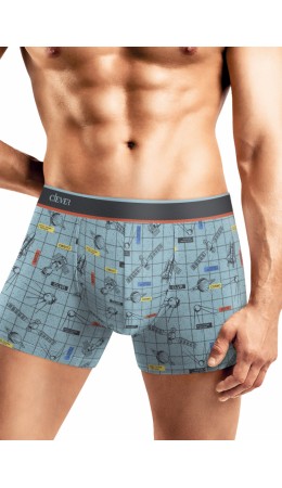 CLE MSH550833 Трусы муж., св.зелёный/т.синий