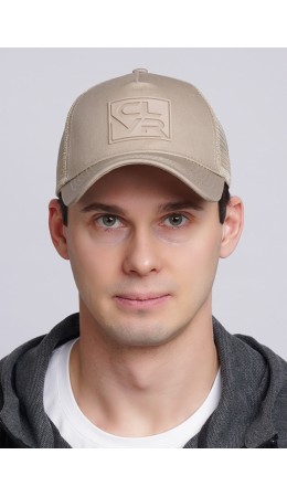 CLE Бейсболка 25 сетка  (GK1605-1001 кепка с козыр), бежевый