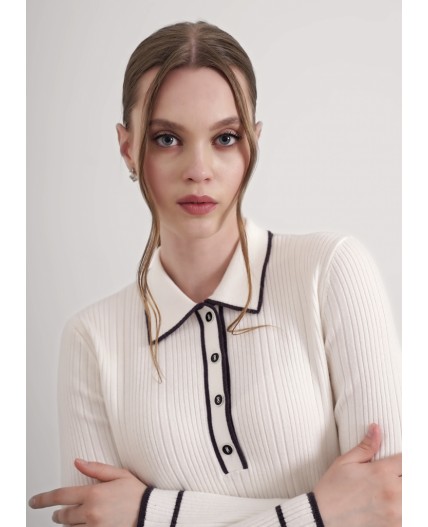 CLE Джемпер жен. 154528/181вн, молочный