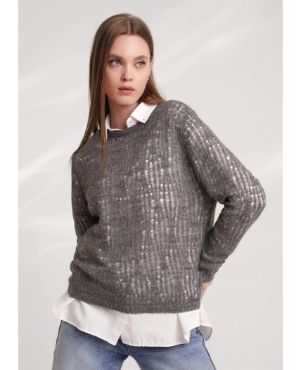 CLE Джемпер жен. 154533/183фэш, т.серый