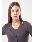 CLE Джемпер жен. 156877швс, т.серый