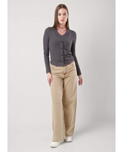 CLE Джемпер жен. 156877швс, т.серый