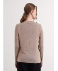 CLE Джемпер жен. 156952/181вл, св.коричневый/т.серый