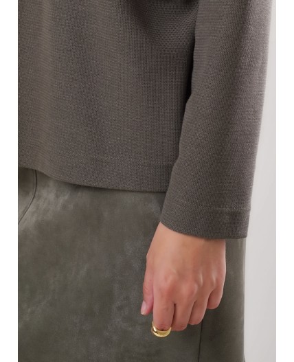 CLE Джемпер жен. 156988/182тдф, хаки/серый