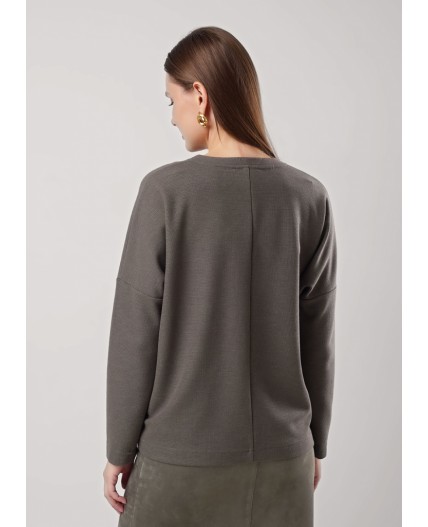 CLE Джемпер жен. 156988/182тдф, хаки/серый