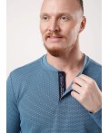 CLE Джемпер муж. 442464/24кжн maxi_п, т.голубой/чёрный