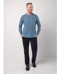 CLE Джемпер муж. 442464/24кжн maxi_п, т.голубой/чёрный