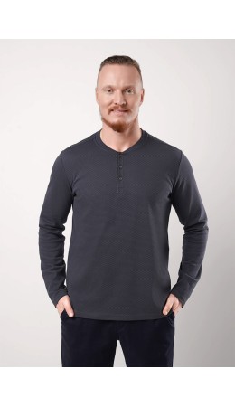 CLE Джемпер муж. 442464/24кжн_п, т.серый/чёрный