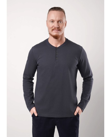 CLE Джемпер муж. 442464/24кжн_п, т.серый/чёрный