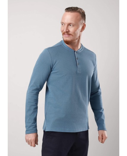 CLE Джемпер муж. 442464/24кжн_п, т.голубой/чёрный