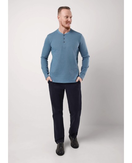 CLE Джемпер муж. 442464/24кжн_п, т.голубой/чёрный