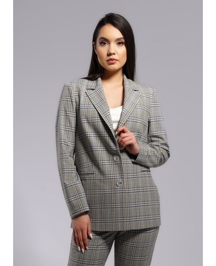 CLE Жакет жен. 243025/133нг, голубой/св.бежевый