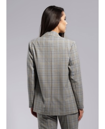 CLE Жакет жен. 243025/133нг, голубой/св.бежевый