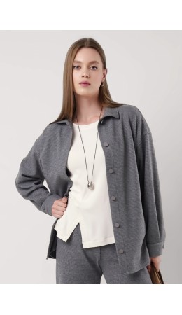 CLE Куртка жен. 156546ввэ, т.серый/серый