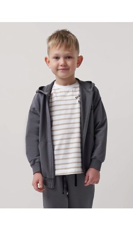 CLE Куртка мал. 856896у_п, т.серый