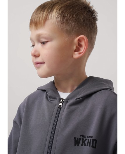 CLE Куртка мал. 856896у_п, т.серый