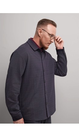 CLE Куртка муж. 452508/03ан, т.серый/т.бордовый