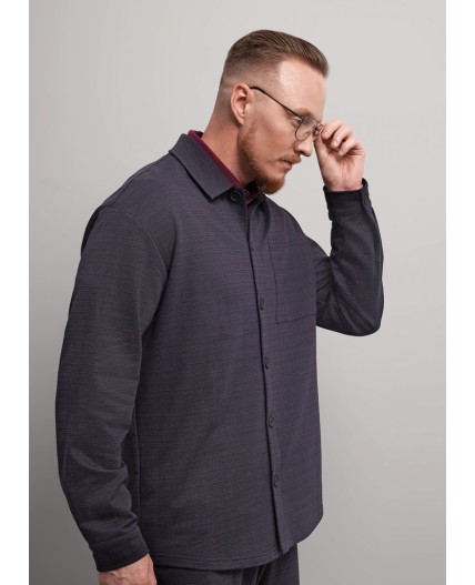 CLE Куртка муж. 452508/03ан, т.серый/т.бордовый