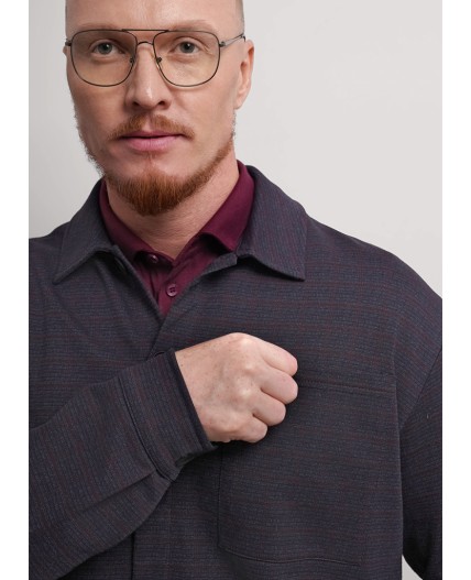 CLE Куртка муж. 452508/03ан, т.серый/т.бордовый