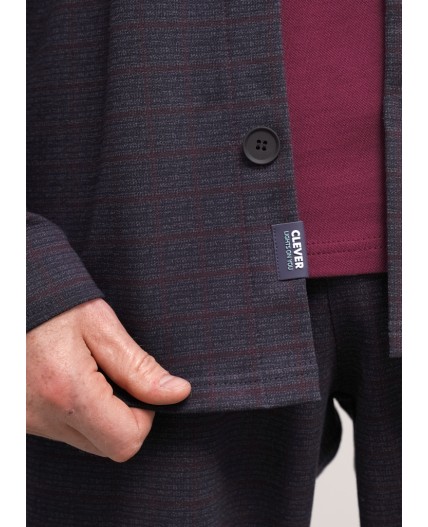 CLE Куртка муж. 452508/03ан, т.серый/т.бордовый