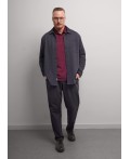 CLE Куртка муж. 452508/03ан, т.серый/т.бордовый