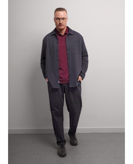 CLE Куртка муж. 452508/03ан, т.серый/т.бордовый