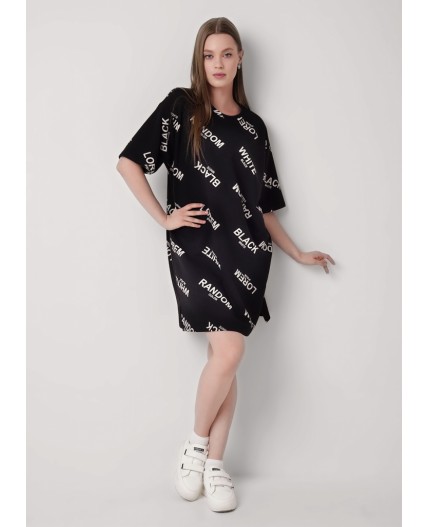 CLE Платье жен. 156881сдн, чёрный/молочный