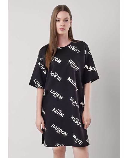 CLE Платье жен. 156881сдн, чёрный/молочный