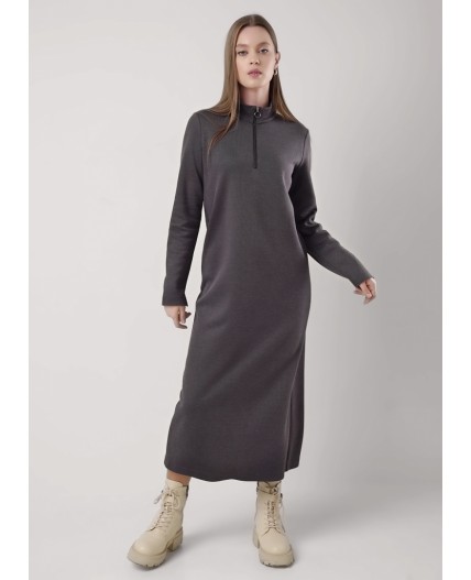 CLE Платье жен. 156883ииж, чёрный/т.серый