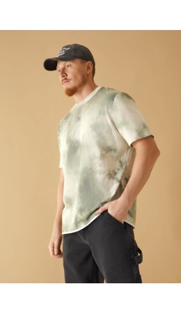 CLE Футболка муж. 452611/05ккн maxi_п, серый/т.зелёный