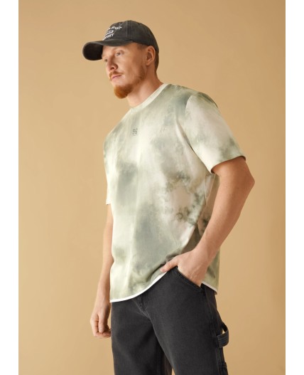 CLE Футболка муж. 452611/05ккн maxi_п, серый/т.зелёный