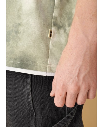 CLE Футболка муж. 452611/05ккн maxi_п, серый/т.зелёный