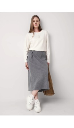 CLE Юбка жен. 156882ввэ, т.серый/серый