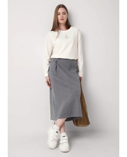 CLE Юбка жен. 156882ввэ, т.серый/серый