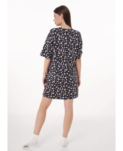 CLE LDR15-1187/1 Платье жен. Бабл-чай, т.серый/св.серый