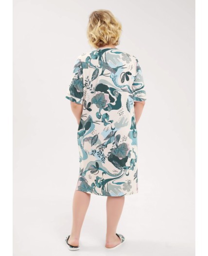 CLE LDR15-1196 Платье жен., бежевый/св.зелёный