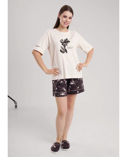 CLE LP15-1181 Набор одежды жен. Миндаль, св.бежевый/коричневый